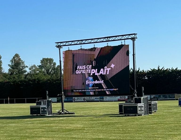 Ecran dalles leds de 15m² pour retransmission sportive par Disco Prod